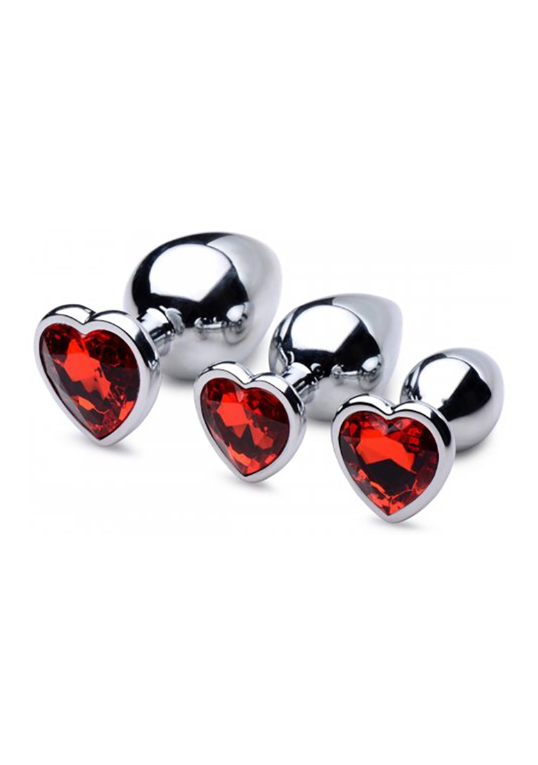 Red Heart Gem Anal Plug Set afbeelding