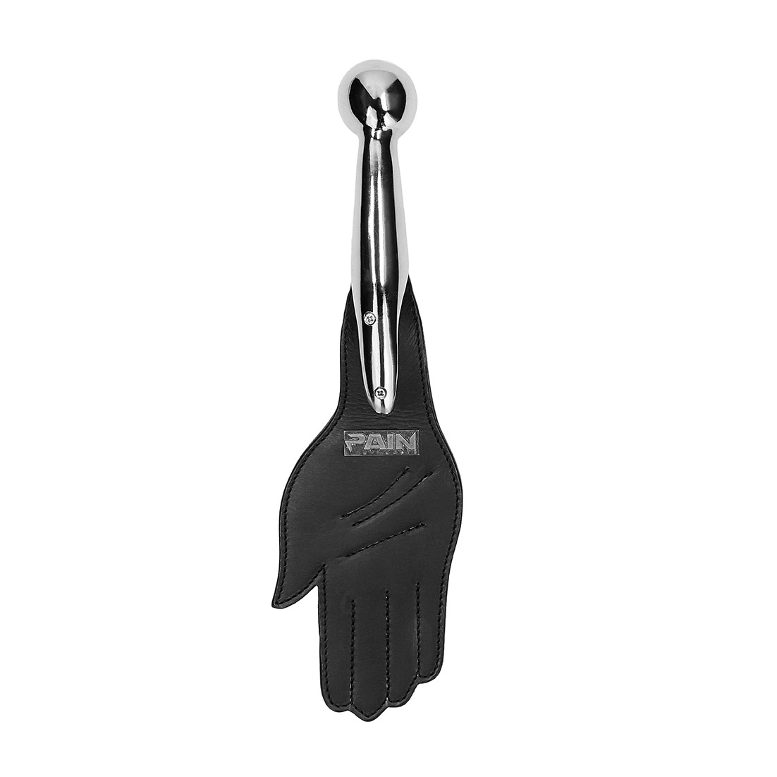 Saddle Leather Hand Paddle Metal Ball Handle afbeelding